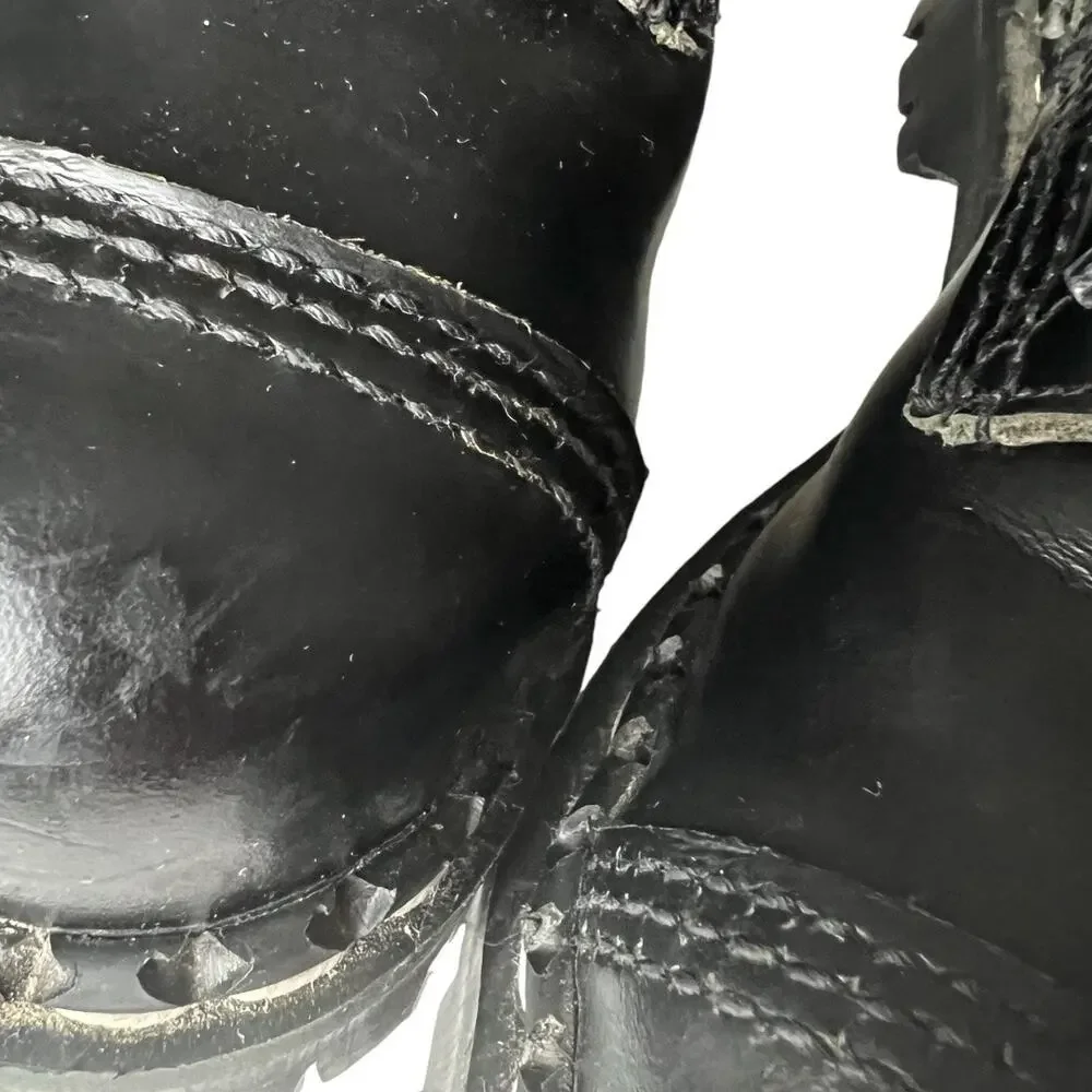 Original Gripfast Black Cap 6 Eye Steel Toe Leather Combat Boots Size 3.5 UK - Picture 5 of 14